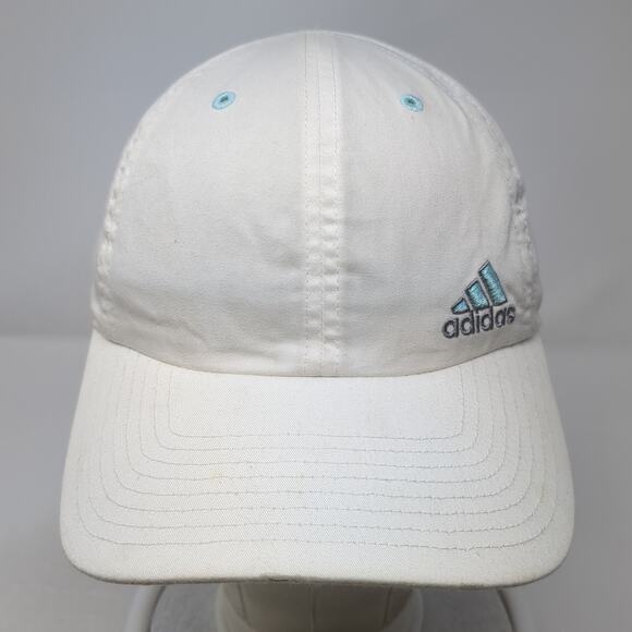 Adidas Strapback Hat Solid White One Size 3 Stripes Embroidered Logo - Picture 2 of 9